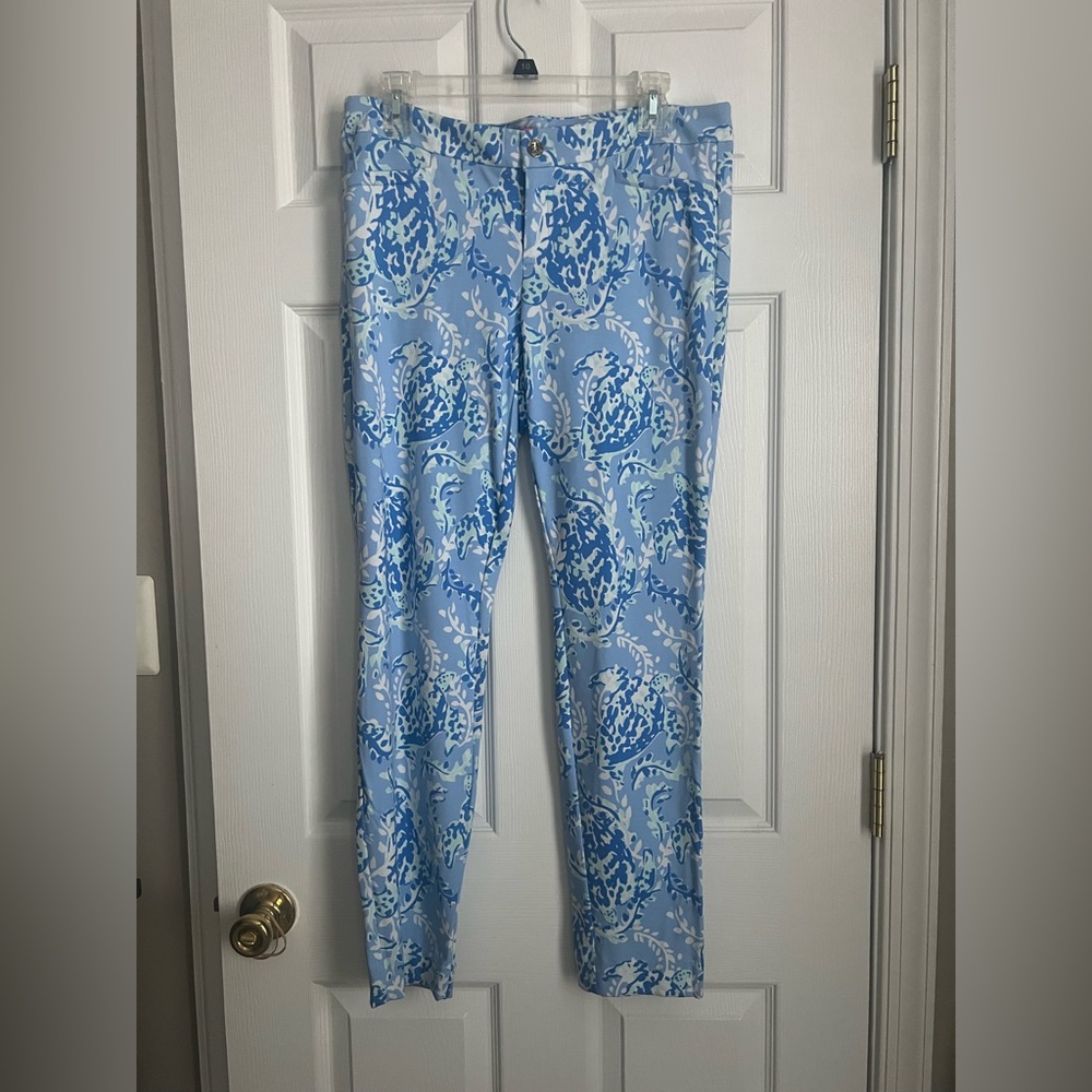 Lilly Pulitzer Blue Peri Kelly Knit Pants. NWT size 10. Never worn.
